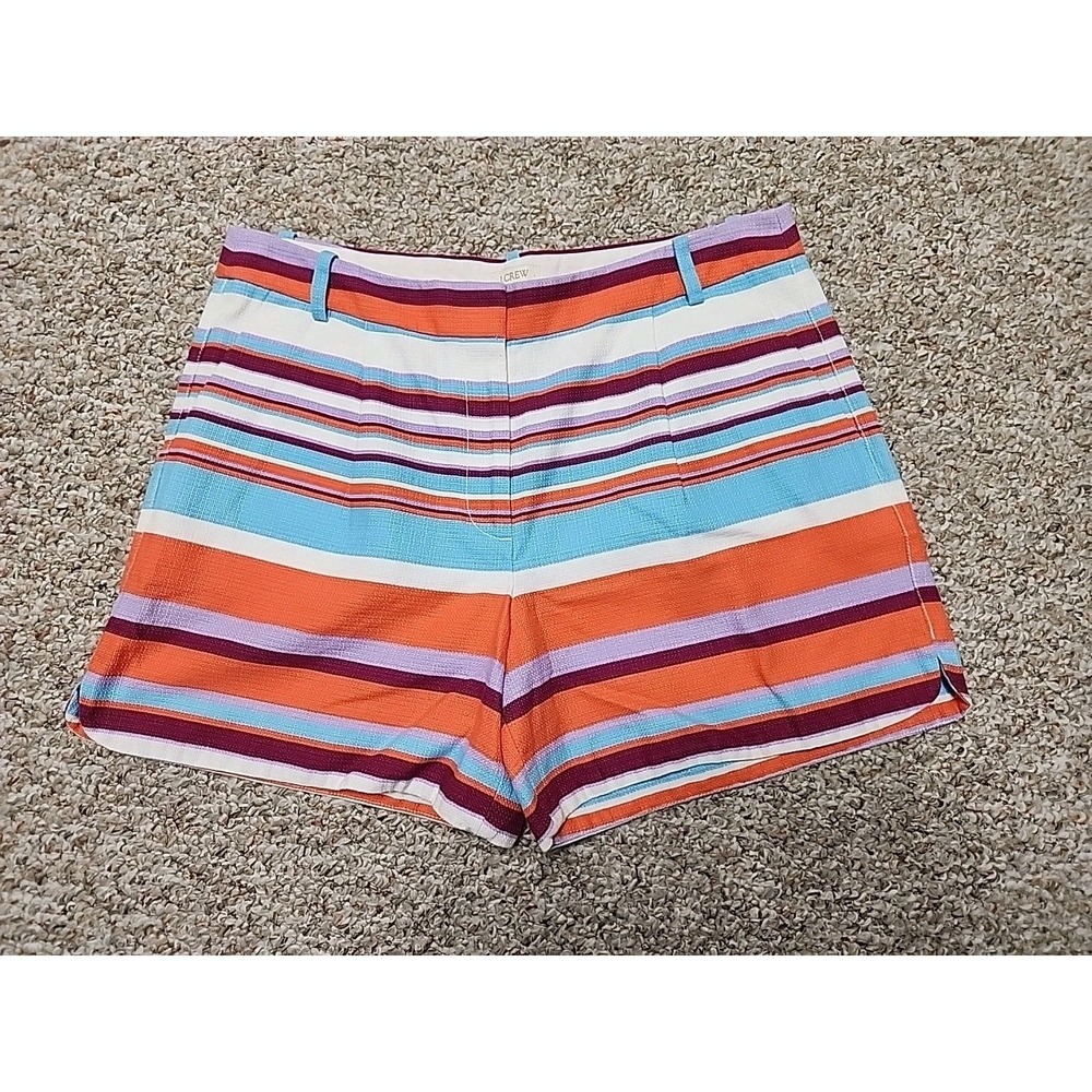 J.‎ Crew Women's Size 10 White Wine Blue Striped 100% Cotton Cute 32x4